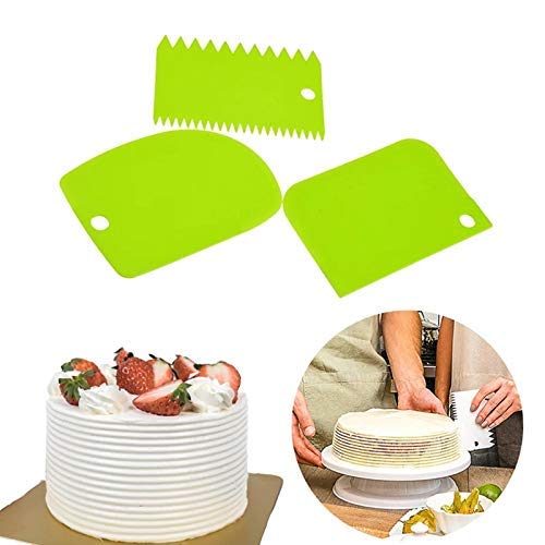 Cake Scraper Smoother Icing Fondant Cake Decorating Baking Tool 3 pcs/ set