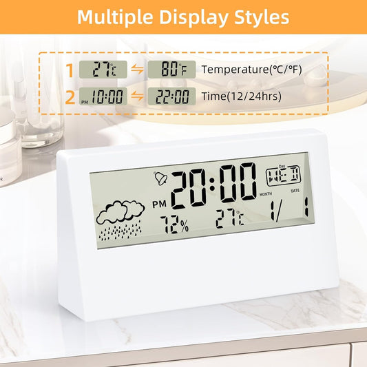 Transparent Digital Alarm Clock Bedroom Bedside Table Clock 1 pc