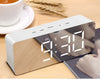 Mirror Digital Alarm Clock For Office Desk, Bedroom Bedside Clock, Makeup Mirror 1pc