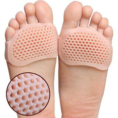 Soft Silicone Gel Forefoot Pads – Half Toe Sleeve Cushion for Ball of Foot Pain Relief, Metatarsal Support & Heel Front Protection Socks Random 1 Pair