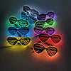 Heart Led Party Goggles Night Events EL wired Partywear Glasses 1pc