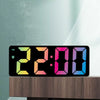 LED Mirror Digital Alarm Clock 12/24 Hour With Snooze Function For Travel And Bedside 1pc