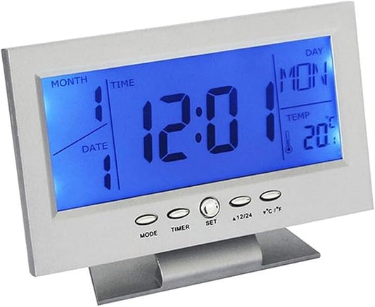 Large Display Alarm Clock Blue Screen Led Clock 1 pc