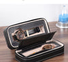 Luxury Black Leather Watch Box Premium 2 Slot Watch Organizer Box For Watch Collectors, Gifts 1 pc