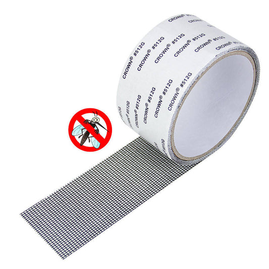 Mosquito Net Repair Tape – Self-Adhesive Fiberglass Screen Patch for Windows & Doors, Strong Mesh Tape for Easy Net Repair Silver 1pc