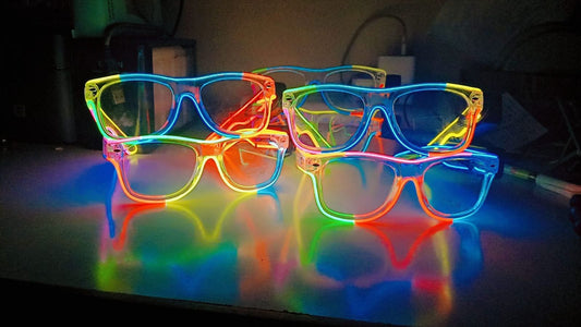 Multicolored Led Party Goggles Night Events Wireless Partywear Glasses 1pc