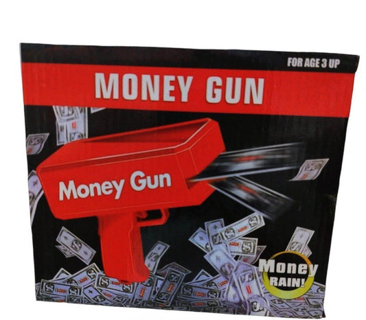 Money Gun Toy – Cash Shooter Gun with Fake Dollar Notes, Party Money Blaster for Weddings, Birthdays, Clubs & Fun Events Random 1pc