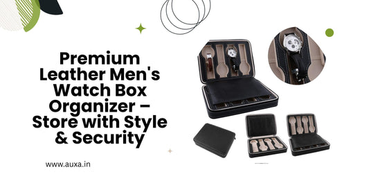 Premium Leather Men's Watch Box Organizer – Store with Style & Security