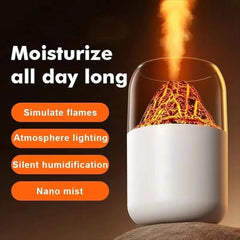Volcano Shape Humidifier & Essential Oil Diffuser – Ultrasonic Aroma Diffuser with Multi-Color LED Light, 300ml Tank | Cool Mist Air Humidifier for Home, Bedroom & Office Multicolor 1pc