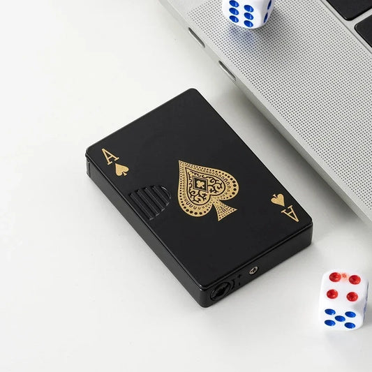 Ace of Spades Jet Lighter Antique Windproof Refillable Pocket Lighter