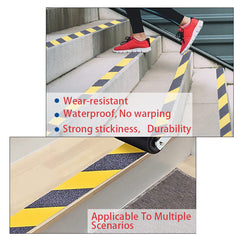 Anti Skid Grip Tape – Heavy Duty Stair Safety Tape for Slippery Surfaces, High Traction Anti-Slip Tape (Yellow & Black) 1pc