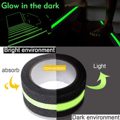 Anti Slip Grip Tape 2 Inch x 5 Metre, Glow in the Dark Non-Slip Traction Tape for Stairs, Steps & Slippery Surfaces, Indoor & Outdoor Safety Tape (Green & Black) 1pc