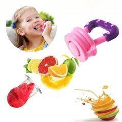 Baby Fruit Feeder Pacifier – BPA Free Silicone Fruit & Juice Nibbler Teether for Babies | Safe Food Feeder Nipple with Protective Cap for Fruits & Teething Relief Random 1pc