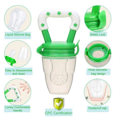 Baby Fruit Feeder Pacifier – BPA Free Silicone Fruit & Juice Nibbler Teether for Babies | Safe Food Feeder Nipple with Protective Cap for Fruits & Teething Relief Random 1pc