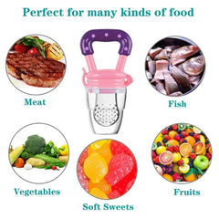 Baby Fruit Feeder Pacifier – BPA Free Silicone Fruit & Juice Nibbler Teether for Babies | Safe Food Feeder Nipple with Protective Cap for Fruits & Teething Relief Random 1pc