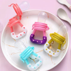 Baby Fruit Feeder Pacifier – BPA Free Silicone Fruit & Juice Nibbler Teether for Babies | Safe Food Feeder Nipple with Protective Cap for Fruits & Teething Relief Random 1pc