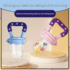 Baby Fruit Feeder Pacifier – BPA Free Silicone Fruit & Juice Nibbler Teether for Babies | Safe Food Feeder Nipple with Protective Cap for Fruits & Teething Relief Random 1pc