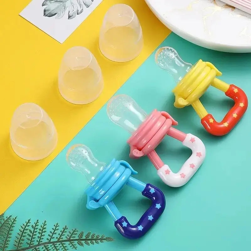 Baby Fruit Feeder Pacifier – BPA Free Silicone Fruit & Juice Nibbler Teether for Babies | Safe Food Feeder Nipple with Protective Cap for Fruits & Teething Relief Random 1pc
