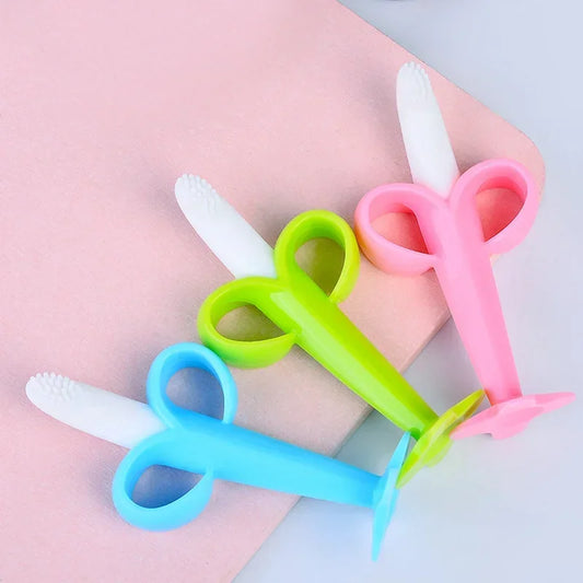 Banana Shaped Silicone Baby Teether BPA-Free Silicone Teething Toy for Babies