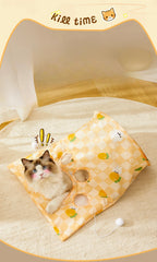 Cat Play Tunnel Bag Interactive Crinkle Play Tube with Toy Mouse