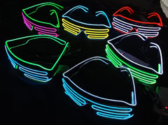 LED Party Goggles Night Events EL Wired Glow Party Wear Glasses 1 pc (random Color)