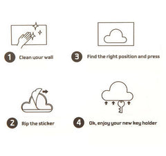 Cloud Magnetic Key Holder – Wall Mounted Magnet Organizer for Keys & Accessories, Cute Cloud Shape Secure Storage Holder for Home & Office Multicolor 1pc