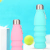 Collapsible Silicone Water Bottle Leakproof Foldable Travel Sports BPA-Free Bottle 1pc