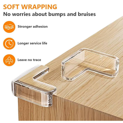 Silicone Corner Protectors for Baby Proofing – Soft Edge & Corner Guards for Tables, Beds & Furniture | Child Safety Cushion Protection for Sharp Corners Transparent Pack of 10