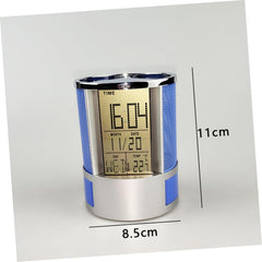 Digital Clock Pen holder For Office Calendar Temperature Display 1 pc