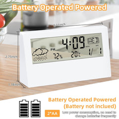Transparent Digital Alarm Clock Bedroom Bedside Table Clock 1 pc