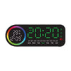 Digital Alarm Clock with 7-Color Changing LED Light, Real-Time Temperature, Calendar Display & Snooze Function 1 pc