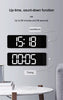 Digital Clock Large LED Wall Clock with Remote Control, Temperature Date Week Display, Power Off Memory, Dual Alarm Table & Wall Clock 1pc