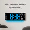 Digital Clock -17.3" LED Wall Clock with Remote Control, Auto Brightness, Temperature, Date & Week Display for Home, Office & Living Room 1pc