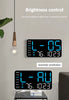 LED Digital Wall Clock | Voice Control, Temperature & Date Display, Week & 12/24H Format, Adjustable Brightness, Home & Office Decor 1pc