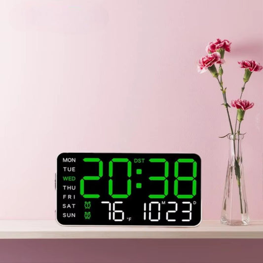 Digital Clock  Intelligent LED Digital Wall Clock with Time Temperature Date Display, Smart One-Screen Control 1pc