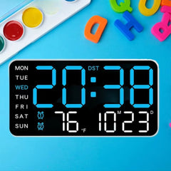 Digital Clock  Intelligent LED Digital Wall Clock with Time Temperature Date Display, Smart One-Screen Control 1pc