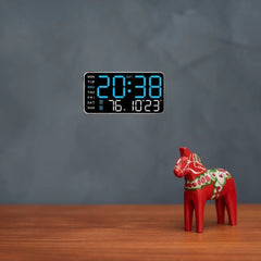 Digital Clock  Intelligent LED Digital Wall Clock with Time Temperature Date Display, Smart One-Screen Control 1pc