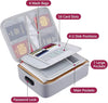 Fireproof Document Organizer with Lock – 3-Layer Fireproof & Waterproof Document Bag for Important Papers, Money & Laptop | Portable Travel Home Safe Storage Box Multicolor 1pc