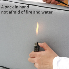 Fireproof Document Organizer with Lock – 3-Layer Fireproof & Waterproof Document Bag for Important Papers, Money & Laptop | Portable Travel Home Safe Storage Box Multicolor 1pc