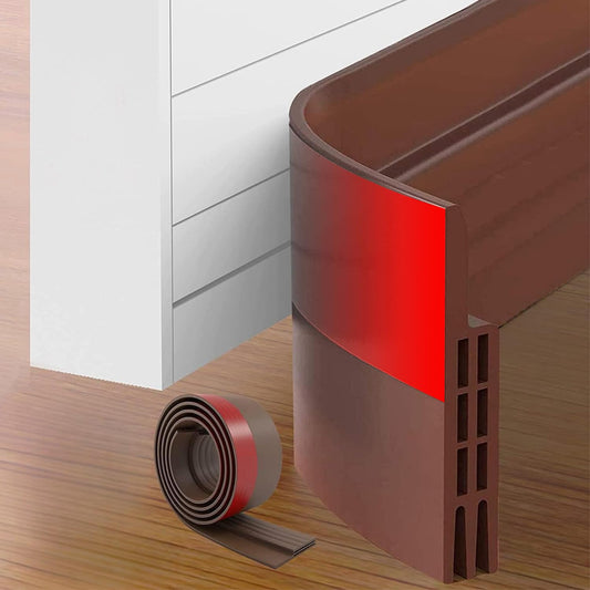 Door Seal Strip | Self Adhesive Door Bottom Seal & Weather Stripping | Blocks Dust, Air, Noise & Insects | Acoustic Door Sweep Multicolor 1pc