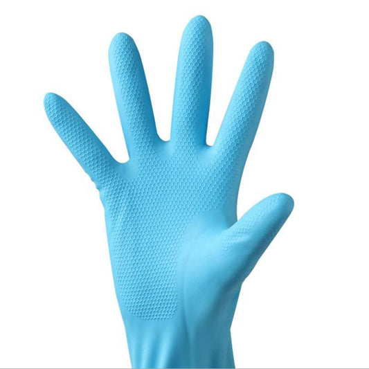Long Rubber Drain Gloves Heavy Duty Waterproof Pond & Garden Gloves for Cleaning, Weeding, Dishwashing, Extra-Long Sleeve Protection Multicolor 1 pair