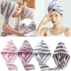 Dry Hair Cap for Women – Thickened Super Absorbent Quick-Dry Hair Towel Turban, Soft Microfiber Shower Hair Wrap Cap Multicolor 1pc