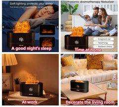 Essential Oil Diffuser & Flame Humidifier – Ultrasonic Aromatherapy Diffuser with LED Flame Atmosphere Light | Portable Quiet Air Humidifier for Home, Office & Bedroom multicolor 1pc