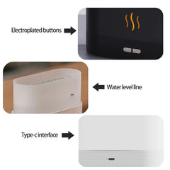 Essential Oil Diffuser & Flame Humidifier – Ultrasonic Aromatherapy Diffuser with LED Flame Atmosphere Light | Portable Quiet Air Humidifier for Home, Office & Bedroom multicolor 1pc