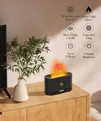Essential Oil Diffuser & Flame Humidifier – Ultrasonic Aromatherapy Diffuser with LED Flame Atmosphere Light | Portable Quiet Air Humidifier for Home, Office & Bedroom multicolor 1pc