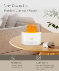 Essential Oil Diffuser & Flame Humidifier – Ultrasonic Aromatherapy Diffuser with LED Flame Atmosphere Light | Portable Quiet Air Humidifier for Home, Office & Bedroom multicolor 1pc