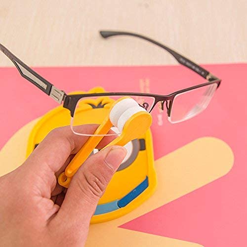 Eyeglass Cleaner Brush, Mini Glasses Cleaning Tool with Microfiber Bristles for Sunglasses, Spectacles & Lenses, Portable Lens Cleaner for Daily Use Multicolor 1pc
