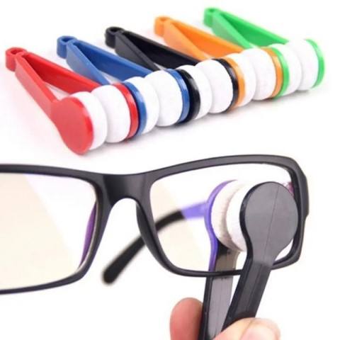 Eyeglass Cleaner Brush, Mini Glasses Cleaning Tool with Microfiber Bristles for Sunglasses, Spectacles & Lenses, Portable Lens Cleaner for Daily Use Multicolor 1pc