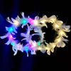 Feather LED Tiara Crown Headband Glowing Flower Wreath 3 pcs/set