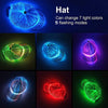 LED Hat Light up Baseball Cap 7 Colors Luminous LED Light Baseball Cap Flash Glow Hat Fiber Optic Cap for Men Women Glow in Dark Party Supplies